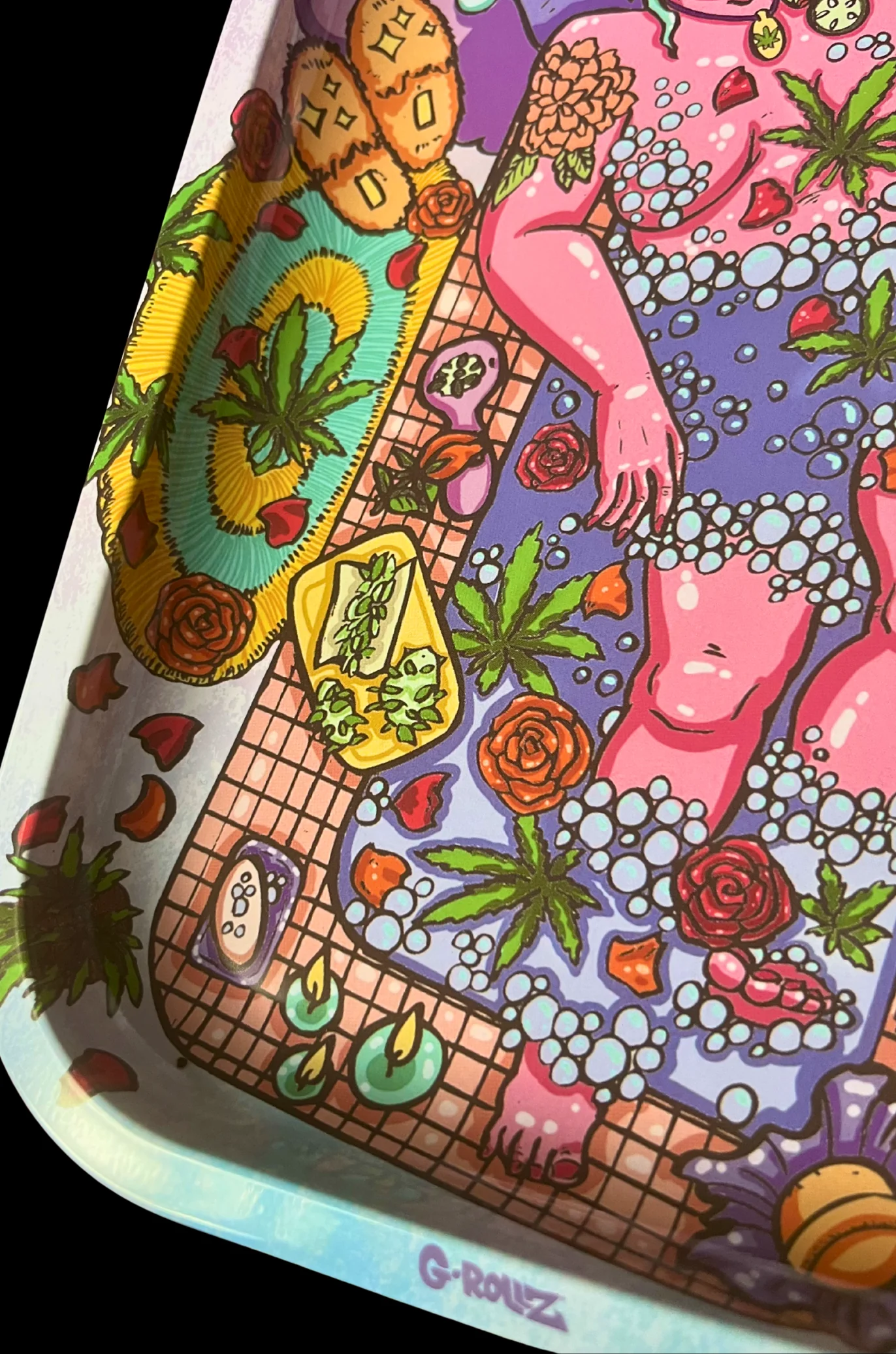 Canna Bath Rolling Tray (Large) 10.5 x 7 inch - Image 2