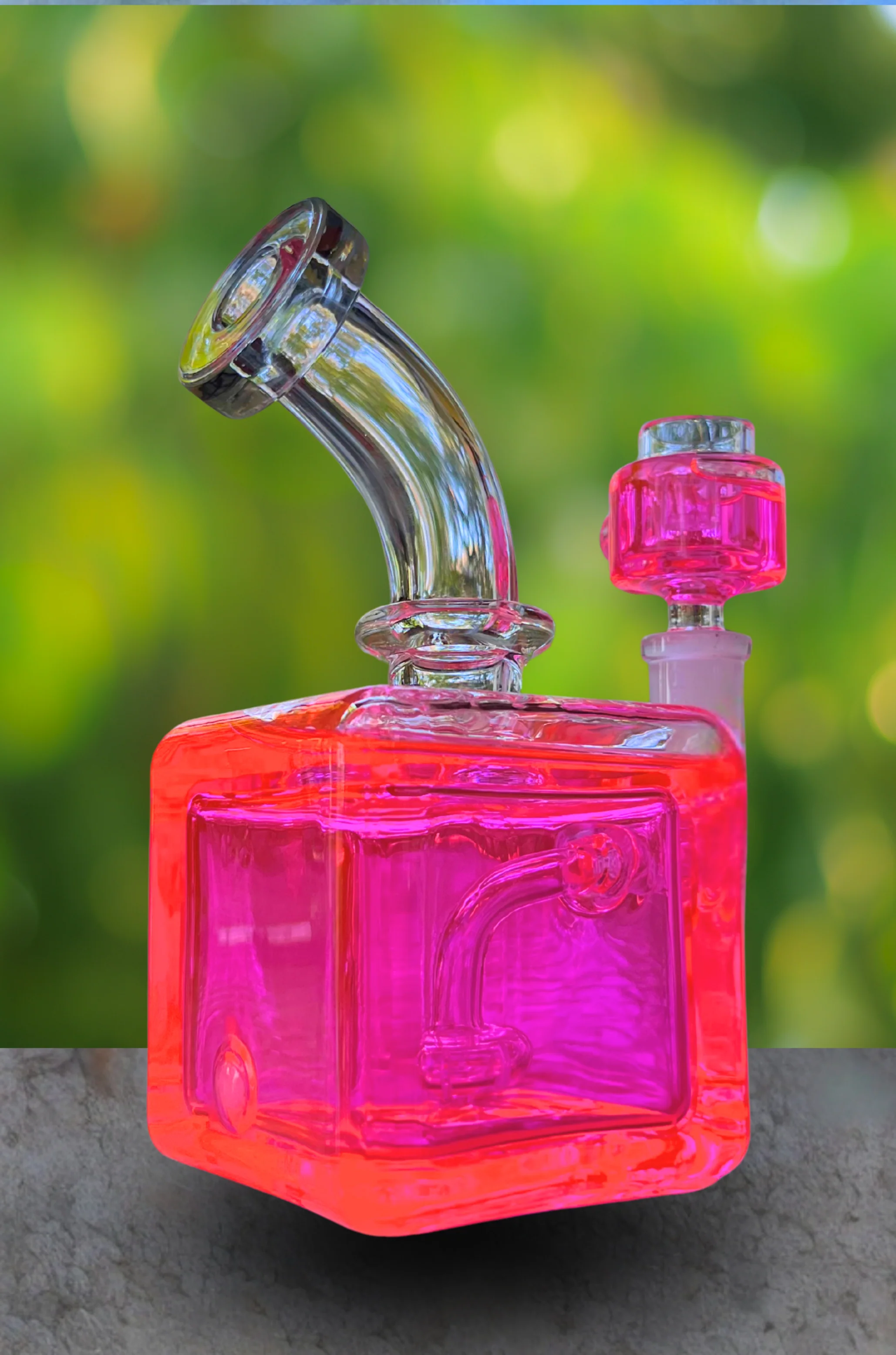 Pink Glycerin Cube Rig - Image 3