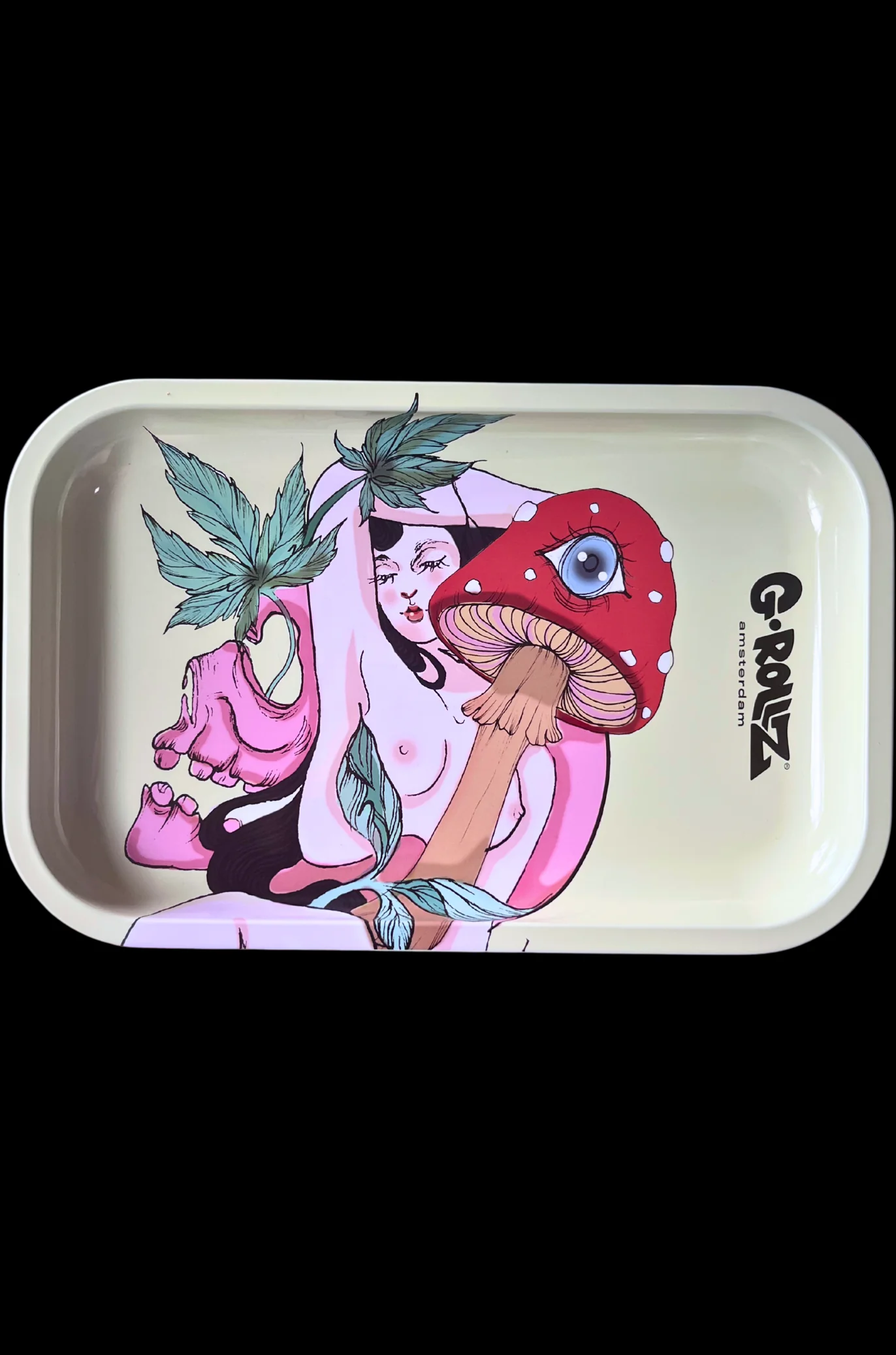 Mushroom Maiden Rolling Tray (Large) 10.5 x 7 inch - Image 2