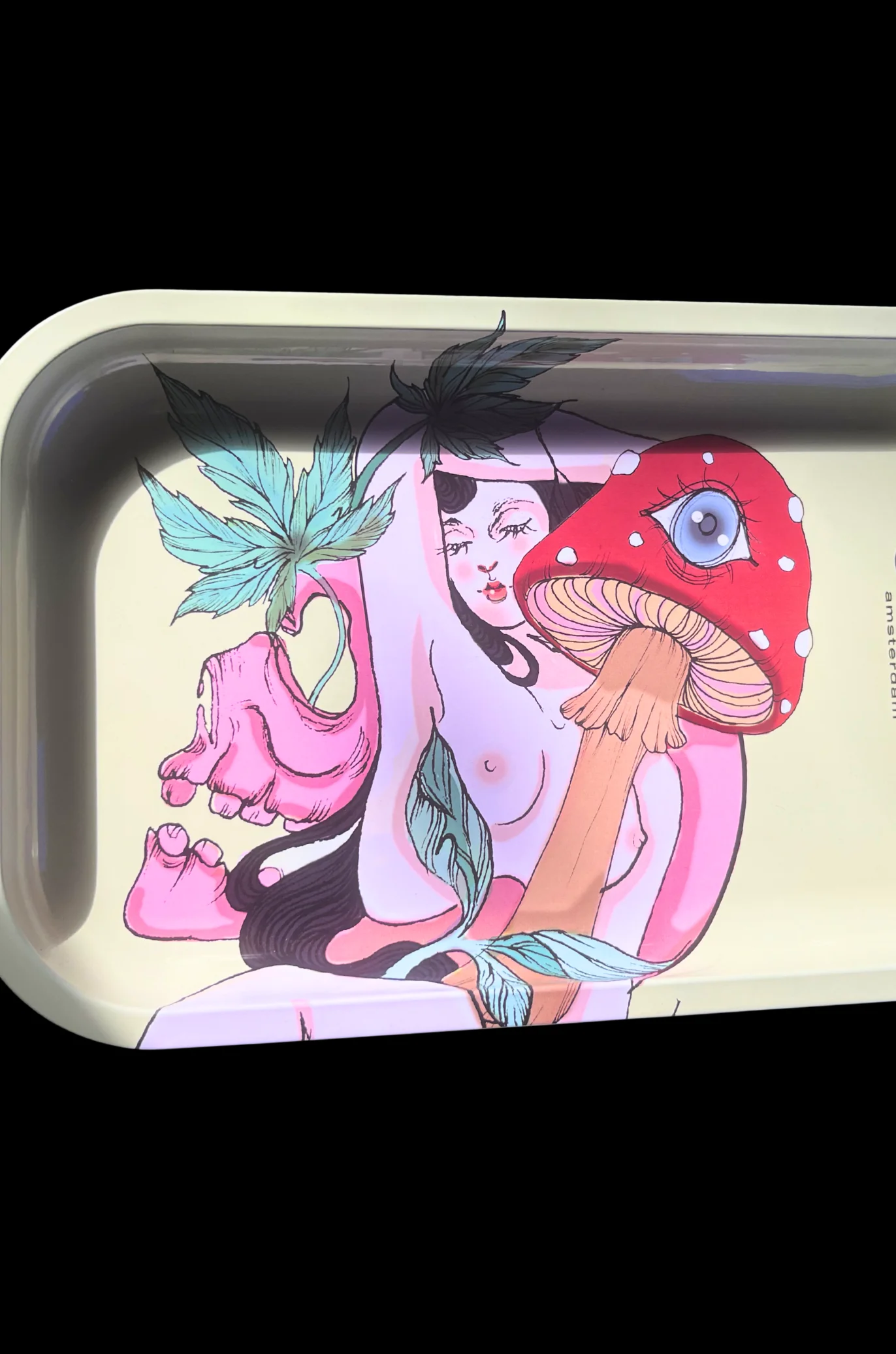 Mushroom Maiden Rolling Tray (Large) 10.5 x 7 inch - Image 3
