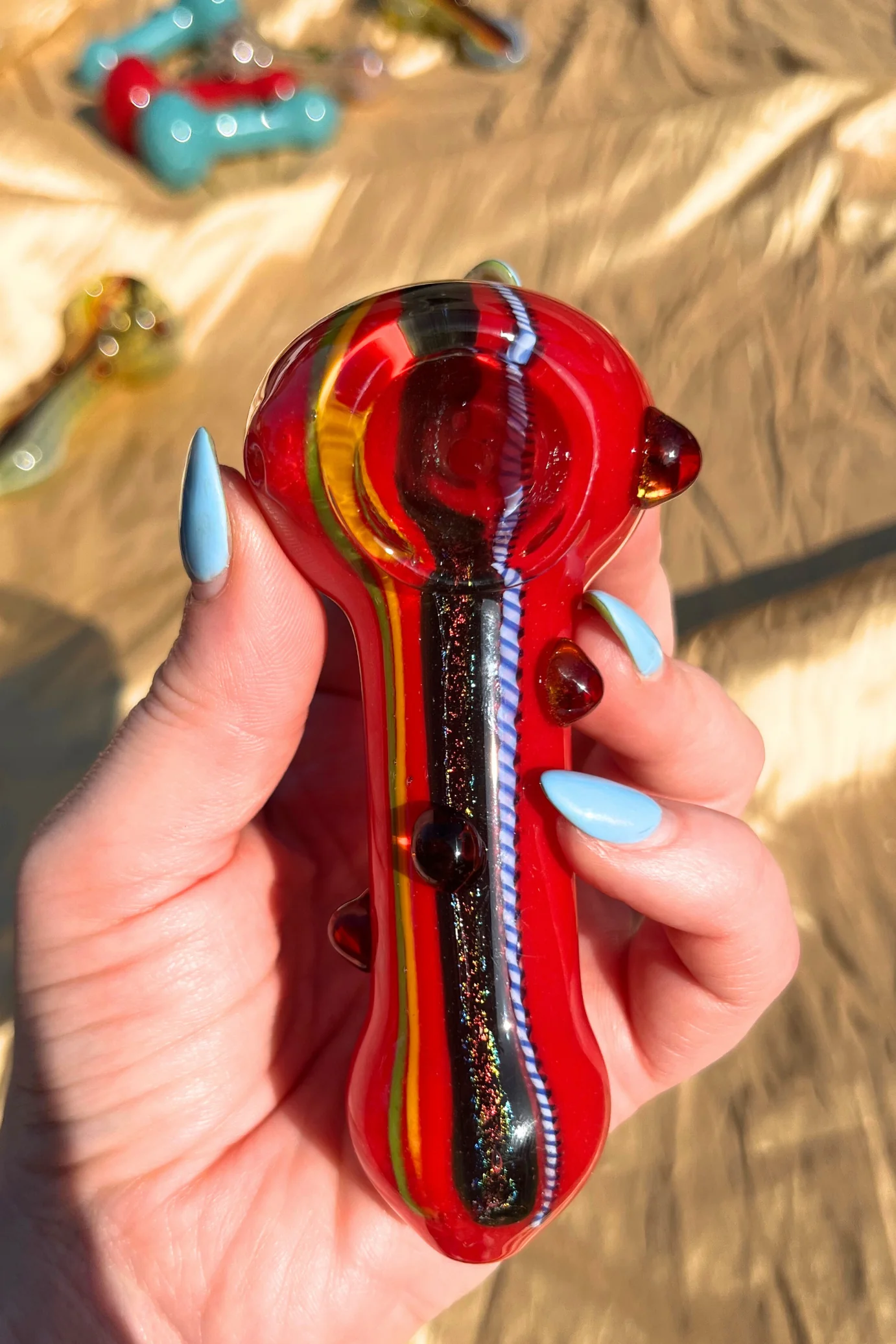 Rainbow River Pipe (gold fumed) - Image 3