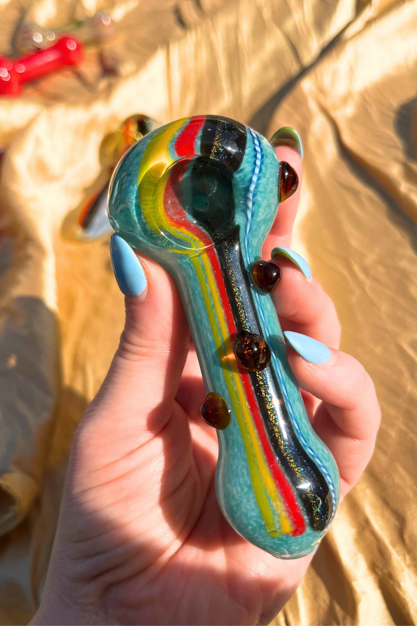 Rainbow River Pipe (gold fumed) - Image 4