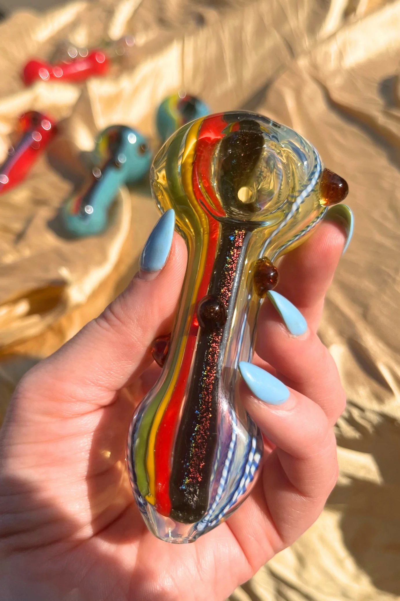 Rainbow River Pipe (gold fumed) - Image 5